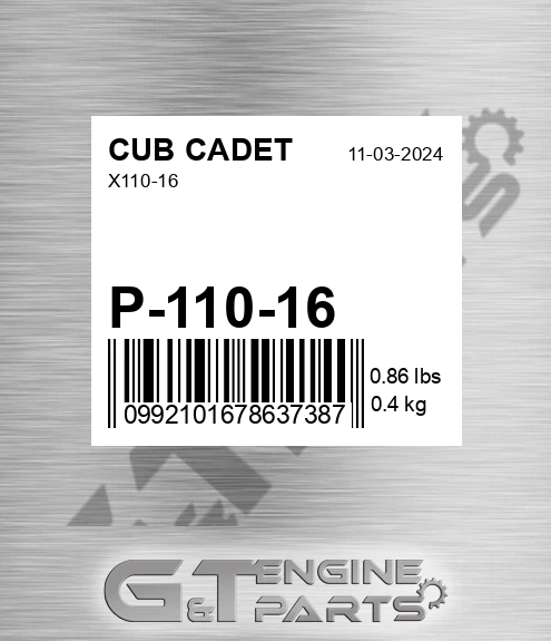 P-110-16 X110-16