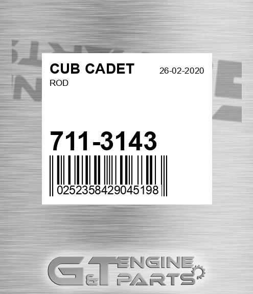 711-3143 Rod for CUB CADET