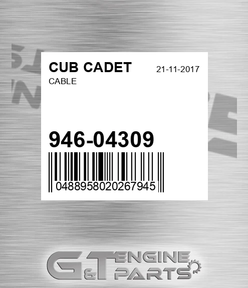 946-04309 Cable for CUB CADET
