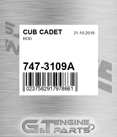 747-3109A Rod for CUB CADET