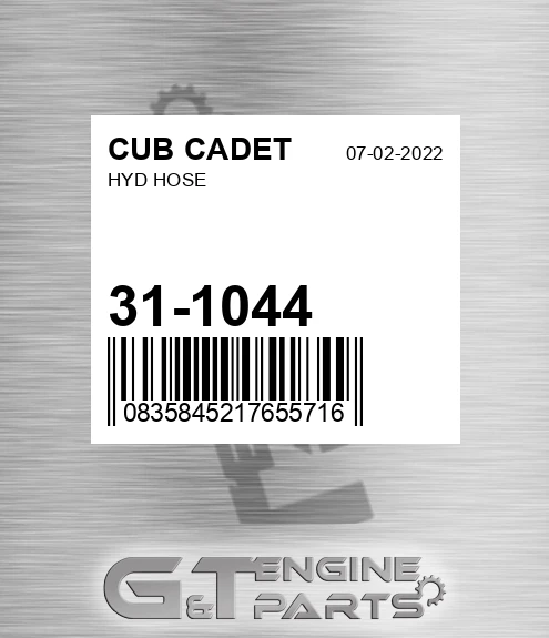 31-1044 Hyd Hose