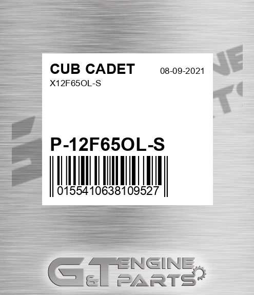 P-12F65OL-S X12f65ol-s for CUB CADET