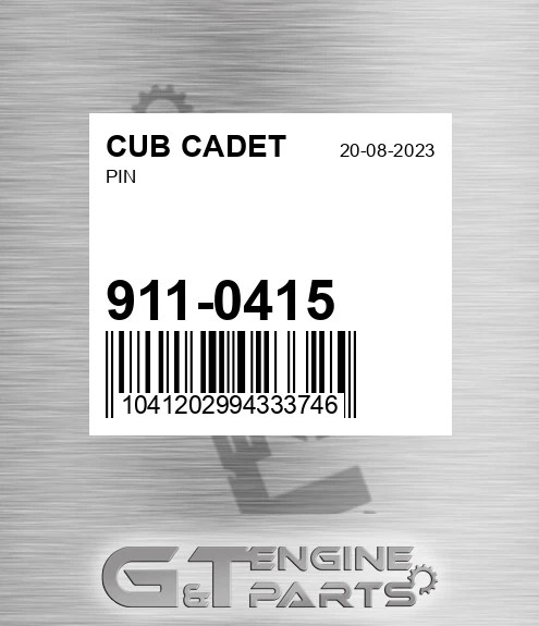 911-0415 Pin for CUB CADET