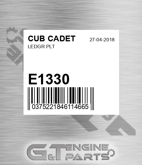 E1330 Ledgr Plt