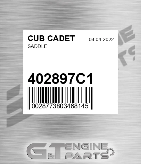 402897C1 Saddle for CUB CADET