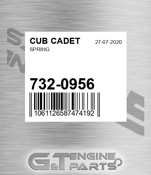 732-0956 Spring for CUB CADET