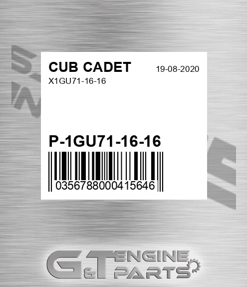 P-1GU71-16-16 X1gu71-16-16