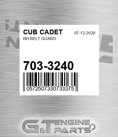 703-3240 Rh Belt Guard for CUB CADET