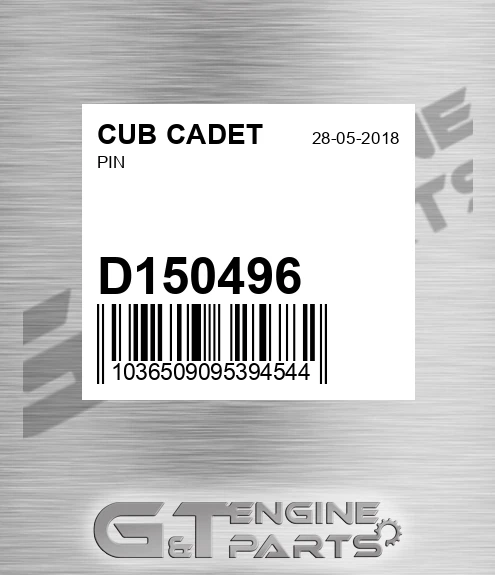 D150496 Pin for CUB CADET