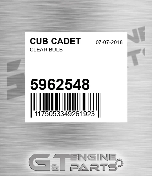 5962548 Clear Bulb for CUB CADET