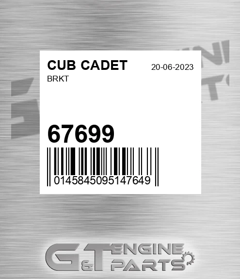 67699 Brkt for CUB CADET