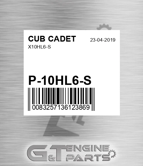 P-10HL6-S X10hl6-s for CUB CADET