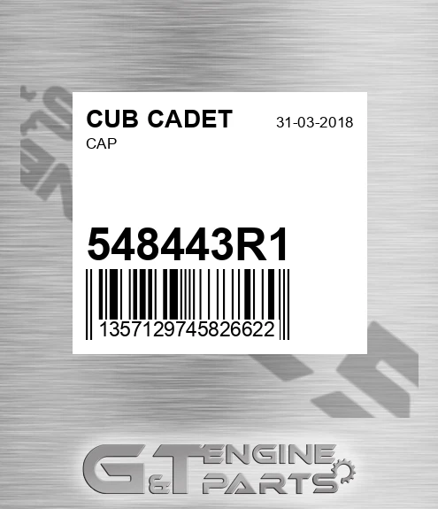 548443R1 Cap for CUB CADET