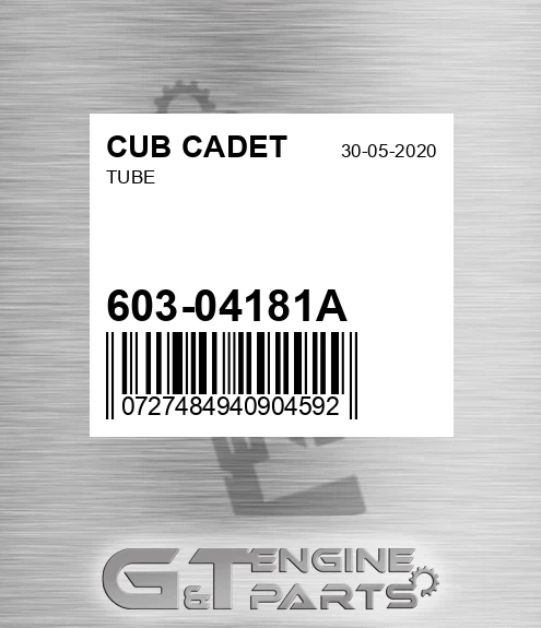 603-04181A Tube for CUB CADET