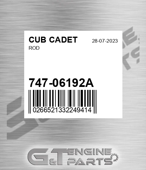 747-06192A Rod for CUB CADET