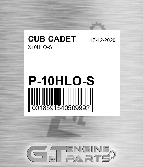 P-10HLO-S X10hlo-s for CUB CADET
