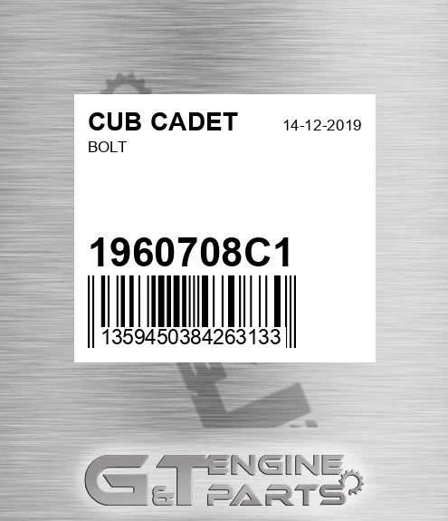 1960708C1 Bolt