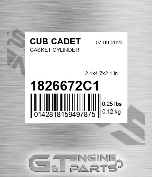 1826672C1 Gasket Cylinder
