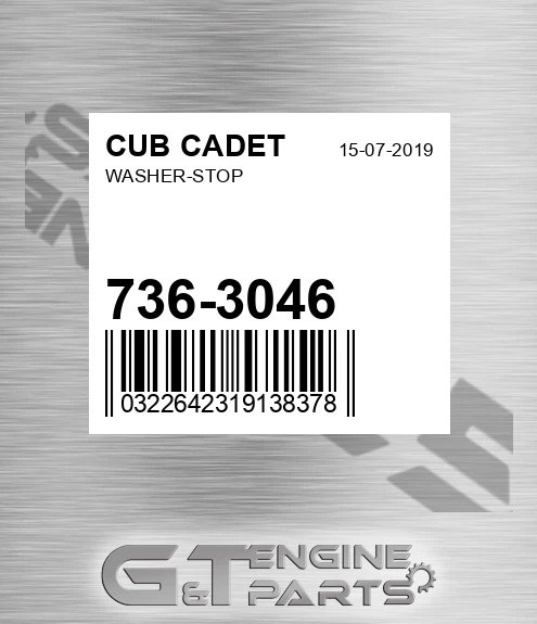 736-3046 Washer-stop for CUB CADET