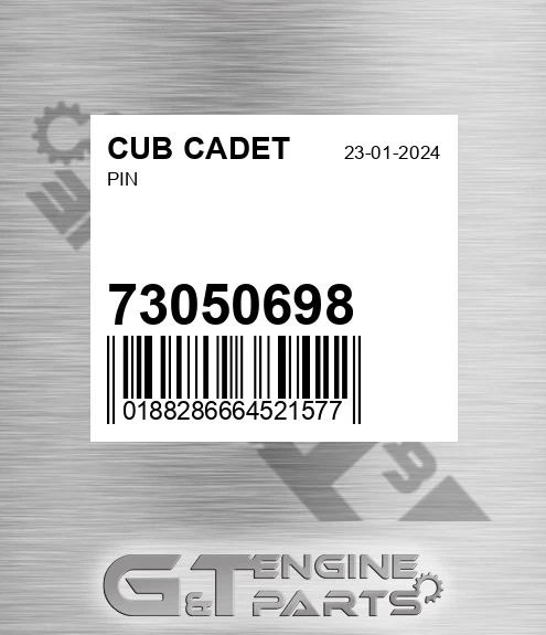 73050698 Pin for CUB CADET