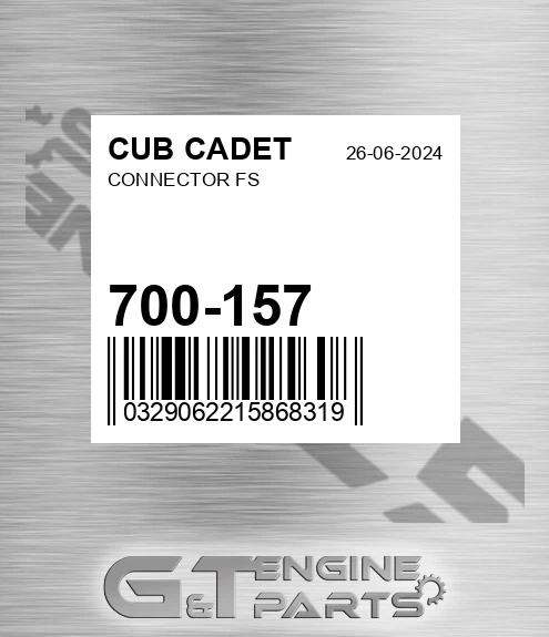 700-157 Connector Fs for CUB CADET