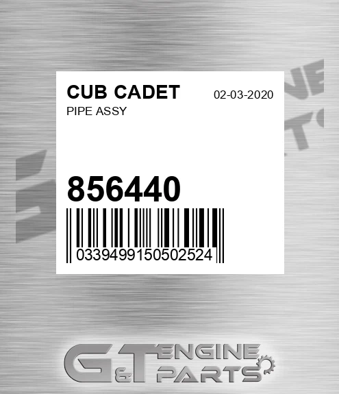 856440 Pipe Assy