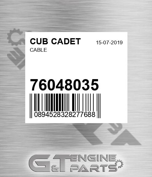 76048035 Cable for CUB CADET