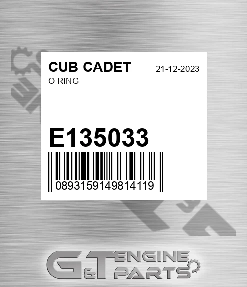 E135033 O Ring