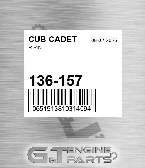 136-157 R Pin