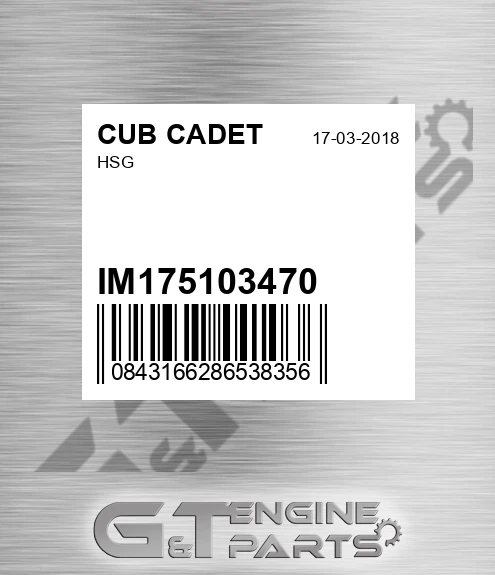 IM175103470 Hsg for CUB CADET