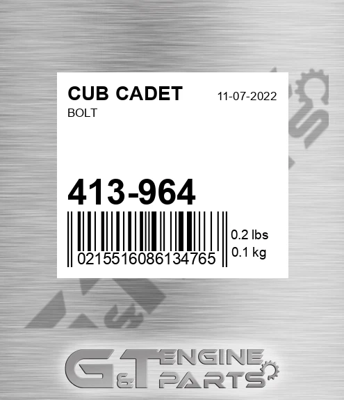 413-964 Bolt for CUB CADET