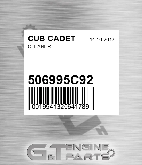 506995C92 Cleaner for CUB CADET