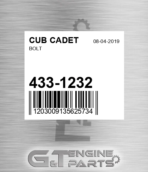 433-1232 Bolt