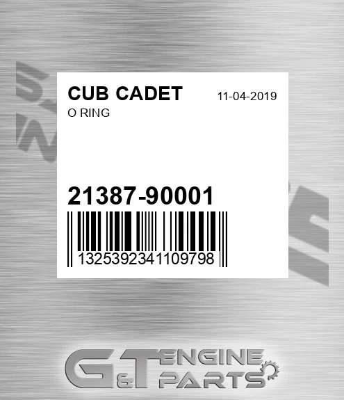 2138790001 O Ring for CUB CADET