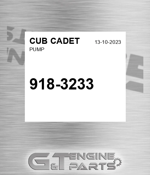 918-3233 Pump for CUB CADET