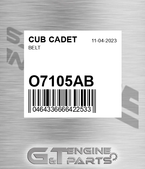 O7105AB CUB CADET Belt