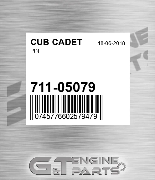 711-05079 Pin for CUB CADET