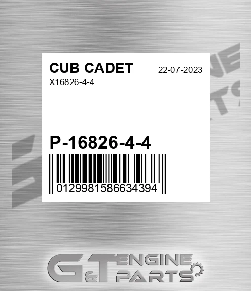 P-16826-4-4 X16826-4-4 for CUB CADET