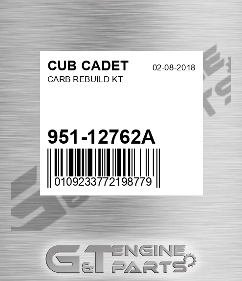 951-12762A Carb Rebuild Kt for CUB CADET