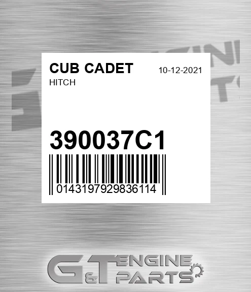 390037C1 Hitch for CUB CADET