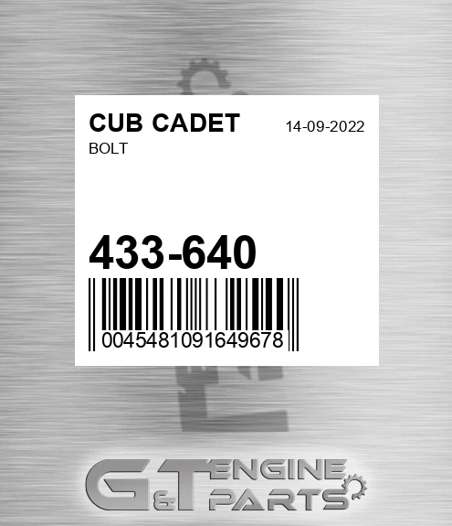 433-640 Bolt