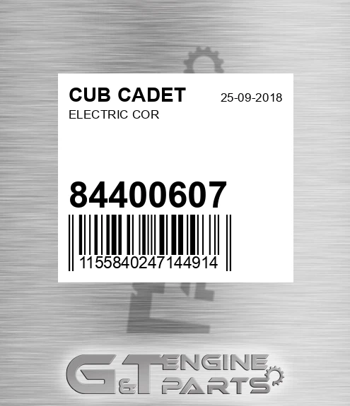 84400607 Electric Cor for CUB CADET