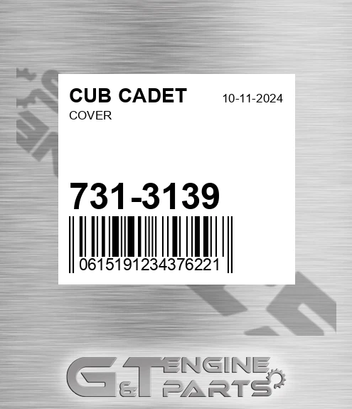 731-3139 Cover for CUB CADET