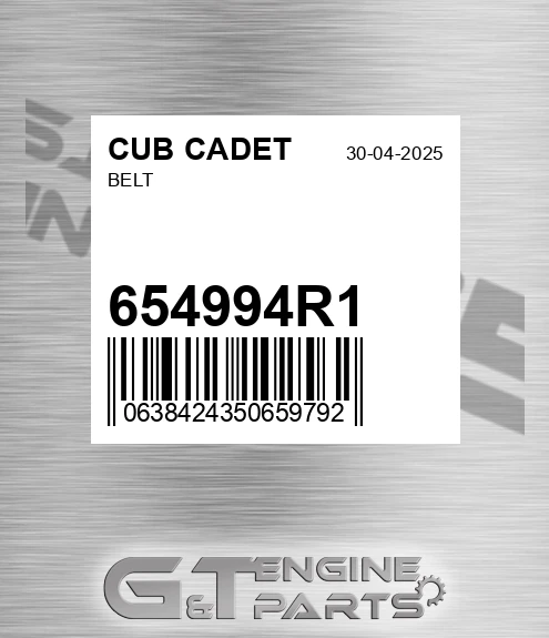654994R1 Belt for CUB CADET