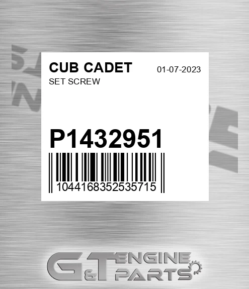 P1432951 Set Screw