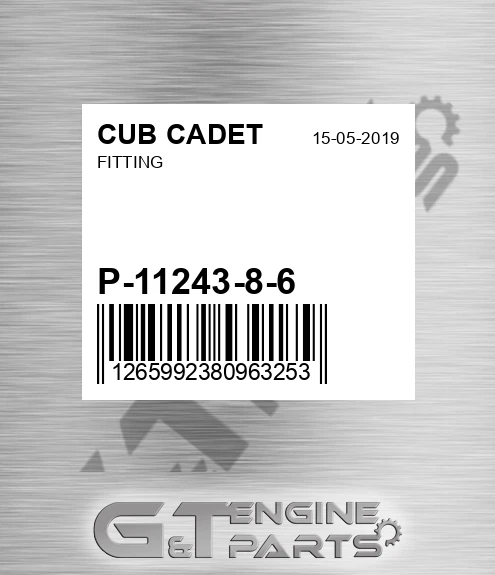 P-11243-8-6 Fitting for CUB CADET