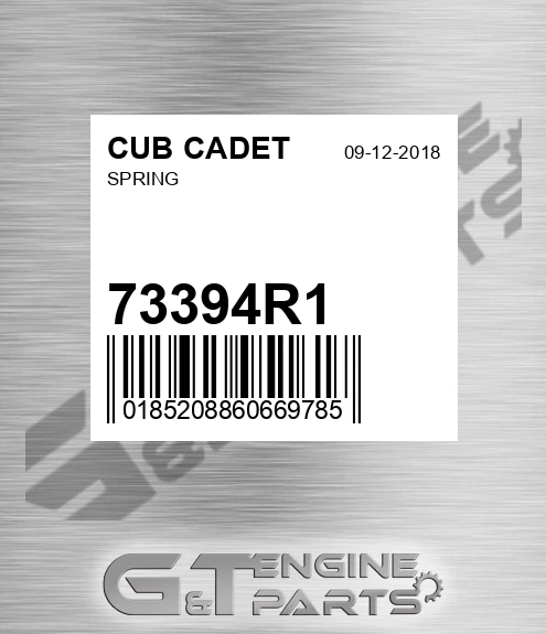 73394R1 Spring for CUB CADET