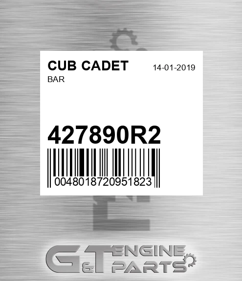 427890R2 Bar for CUB CADET