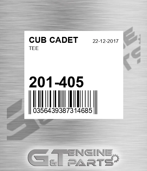 201-405 Tee for CUB CADET