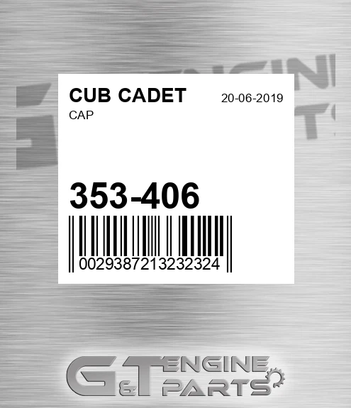 353-406 Cap for CUB CADET
